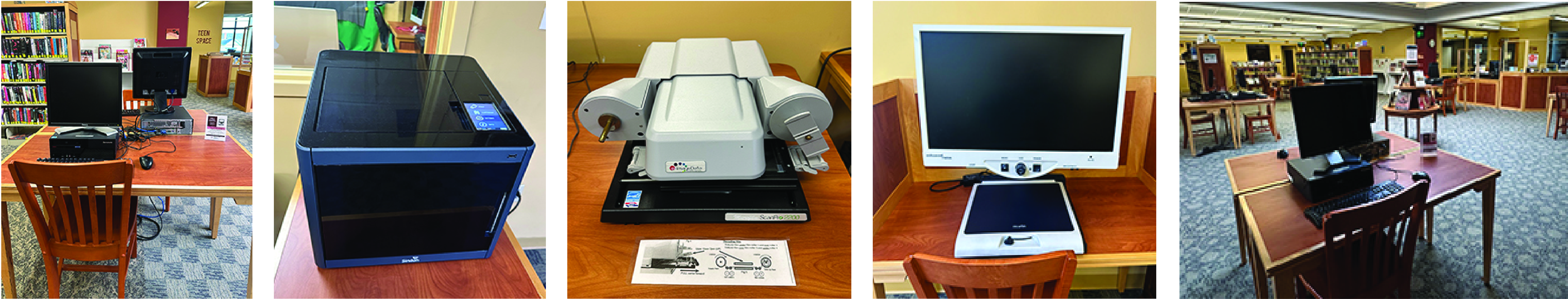 Public Computers, 3D Printer, Microfiche, Screen Inlarger