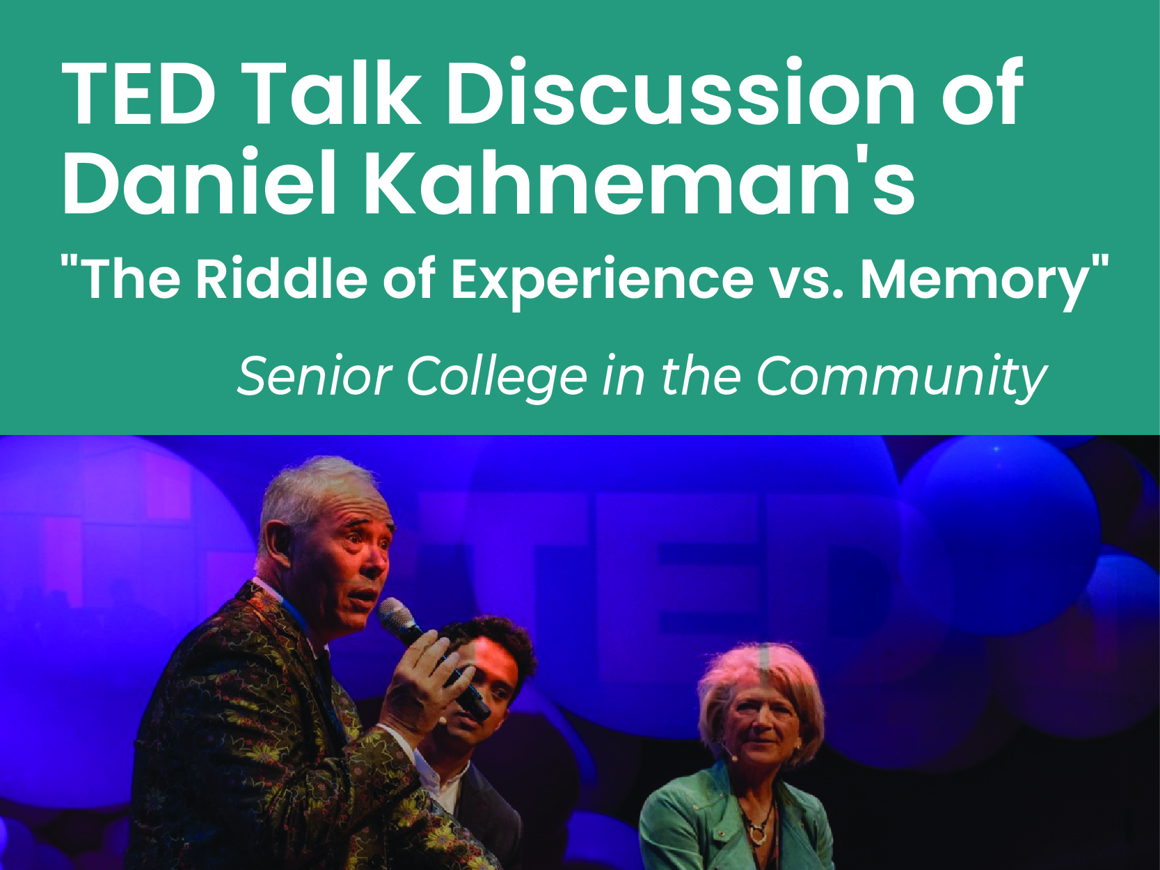 Daniel Kahneman's Ted Talk Photo