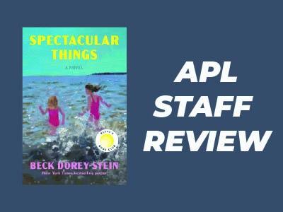 Staff Review Spectacular Things Book Cover with Blue Background