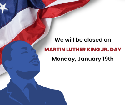 Closed on Martin Luther King Jr. Day 