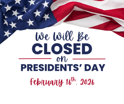 Closed on Presidents Day