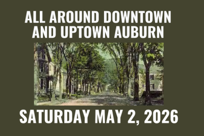 Jane's Walk 2026 green background, old photo and white text