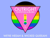 The logo of Outright Lewiston-Auburn with text "We're heeah & wicked queeah!"