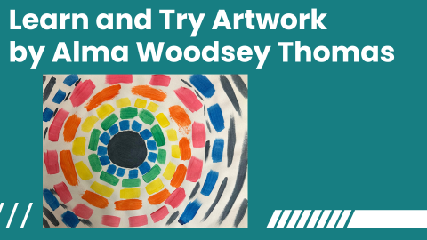 Line Painting on teal background