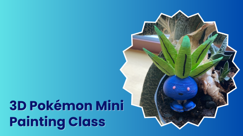 3D Printed Oddish Hand Painted 