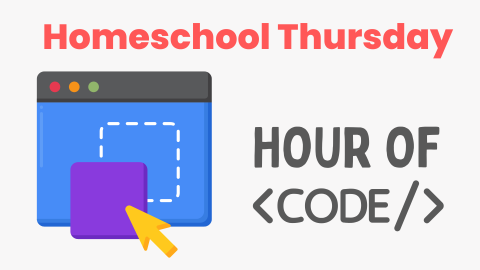 Hour of Code with cursor graphic 