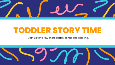 Toddler Story Time with squiggle background