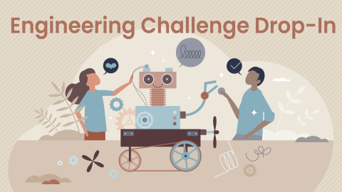 Kids creating robot drawing in light brown hues 