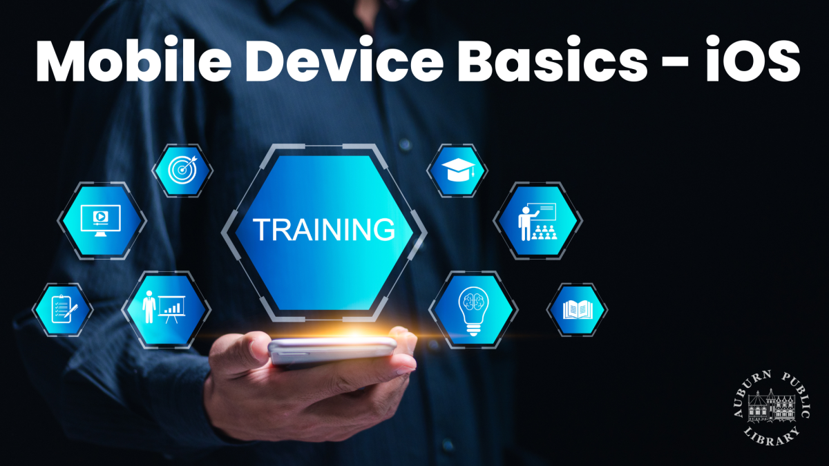 Man holding phone with white text 