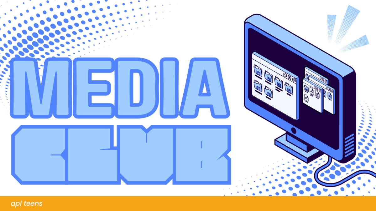 Media Club. On the bottom of the image is a yellow banner that reads "a p l teens"