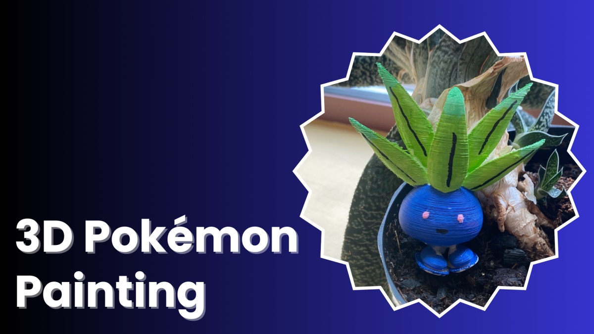 3D Printed Oddish Hand Painted 