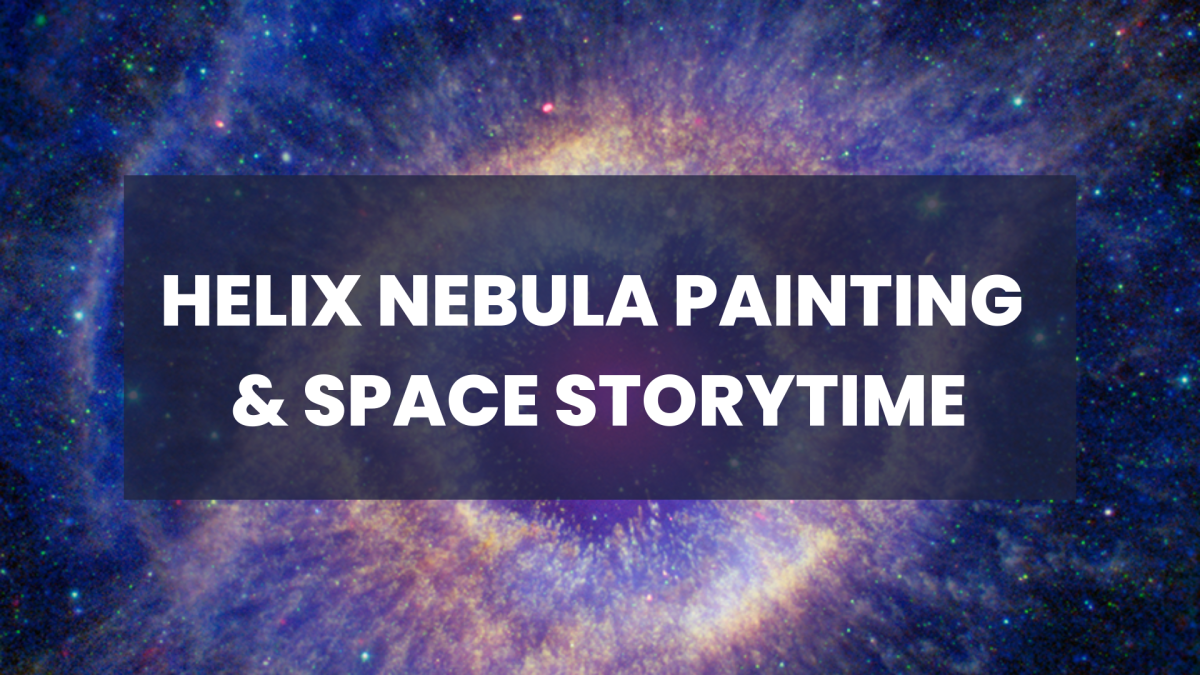 Helix Nebula photo with text over it